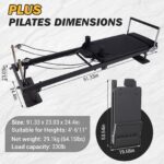 Máquina reformadora de pilates plegable rosa para gimnasio en casa, equipo de entrenamiento profesional con resortes de