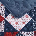 Juego de edredón king Revman International Wrangler A0013168 microfibra suave retazos reversibles diseño americano azul