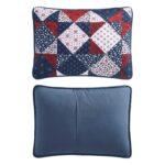 Juego de edredón king Revman International Wrangler A0013168 microfibra suave retazos reversibles diseño americano azul