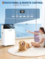Aire Acondicionado Portátil Garvee 14000 BTU 3 en 1 Frío Deshumidificador Ventilador con Control Remoto y Kit de Ventana