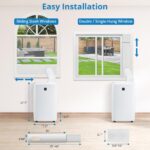 Aire acondicionado portátil Towallmark TW14KYDKT0318ad26 14000 BTU 3 en 1 enfría hasta 750 pies cuadrados deshumidificad