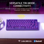 Teclado Mecánico Inalámbrico Corsair K65 Plus 75% CH-91D421E-NA interruptores lineales MLX Red v2 RGB amortiguación dobl