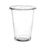 Vasos PET con tapas combo Bluesky Trading 2938/BS-CP 16 oz plastico transparente caja 320 piezas bebidas frias cafeteria