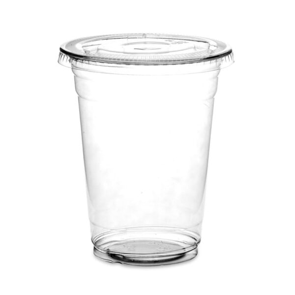 Vasos con tapas de plastico PET Bluesky Trading 2685/BS-CP 24 oz transparentes paquete de 120 piezas para bebidas frias