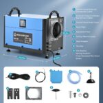 Deshumidificador EUHOMY DH-80-1G-VC 160 Pintas Comercial 7000 ft² Drenaje Automático