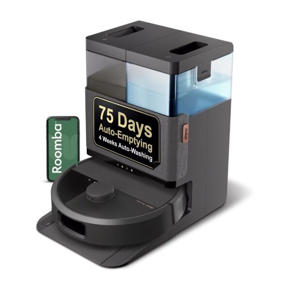 Robot aspirador y trapeador iRobot Roomba Plus 505X modelo N184020 combo base de lavado automático autovaciado 75 días a