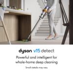 Aspiradora Inalámbrica Dyson V15 Detect Origin 490828-01 con Sensor Piezoeléctrico y Pantalla LCD, 60 Min