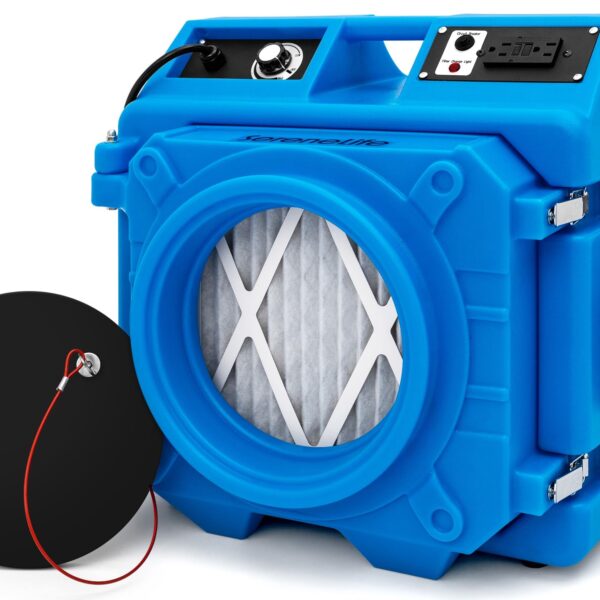 Purificador de aire comercial SereneLife SLAIRSCRBBL filtracion HEPA 3 etapas MERV-10 eliminador de polvo y olores con f