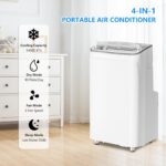 Aire Acondicionado Portátil PeacefulHues WYH-14K-White-A020H 14000 BTU 3 en 1 Deshumidificador 350 ft²