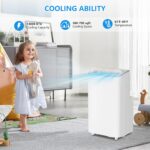 Aire Acondicionado Portátil PeacefulHues WYH-14K-White-A020H 14000 BTU 3 en 1 Deshumidificador 350 ft²
