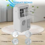 Aire Acondicionado Portátil PeacefulHues WYH-14K-White-A020H 14000 BTU 3 en 1 Deshumidificador 350 ft²