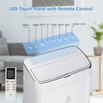 Aire Acondicionado Portátil PeacefulHues WYH-14K-White-A020H 14000 BTU 3 en 1 Deshumidificador 350 ft²