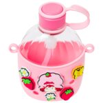 Botella para agua de plástico Rosita Fresita Strawberry Shortcake Silver Buffalo SBK978ST 22.5 onzas con correa y dijes