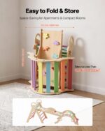 VEVOR Pikler - Juego de triángulos 9 en 1, juguetes de escalada para niños pequeños, con 2 autos de madera, cojín, trián