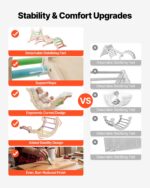 VEVOR Pikler - Juego de triángulos 9 en 1, juguetes de escalada para niños pequeños, con 2 autos de madera, cojín, trián