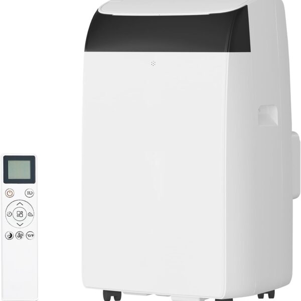Aire acondicionado portatil GarveeHome 14000 BTU 3 en 1 enfriador ventilador y deshumidificador con control remoto para