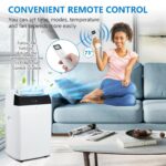 Aire acondicionado portatil GarveeHome 14000 BTU 3 en 1 enfriador ventilador y deshumidificador con control remoto para