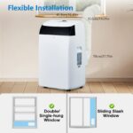 Aire acondicionado portatil GarveeHome 14000 BTU 3 en 1 enfriador ventilador y deshumidificador con control remoto para