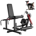 Máquina de extensión y rizos de piernas, banco de empuje de cadera y flexión de piernas resistente de 700 libras, banco