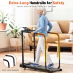 Caminadora Compacta FUNMILY con Pasamanos Largos Inclinacion Control Remoto y Pantalla LED para Adultos Mayores