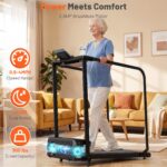 Caminadora Compacta FUNMILY con Pasamanos Largos Inclinacion Control Remoto y Pantalla LED para Adultos Mayores