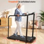 Caminadora Compacta FUNMILY con Pasamanos Largos Inclinacion Control Remoto y Pantalla LED para Adultos Mayores
