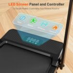Caminadora Compacta FUNMILY con Pasamanos Largos Inclinacion Control Remoto y Pantalla LED para Adultos Mayores
