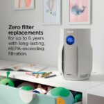 Purificador de Aire Inteligente Shark BreatheClear HP162 HEPA filtro sin cambio hasta 6 años color paloma para polvo cas