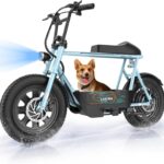 Caroma Peak - Patinete eléctrico de 1200 W con asiento, motocicleta eléctrica de 16 pulgadas con neumáticos gruesos, ran