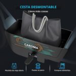 Caroma Peak - Patinete eléctrico de 1200 W con asiento, motocicleta eléctrica de 16 pulgadas con neumáticos gruesos, ran