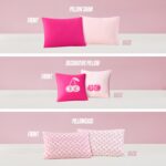 Juego de ropa de cama en bolsa Juicy Couture YMF Carpets Inc. AO010202 reversible 8 piezas King rosa intenso rosa claro