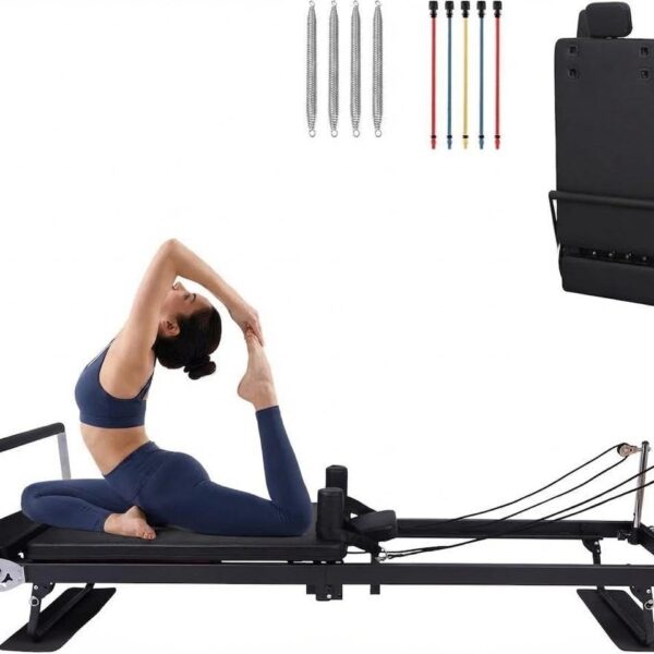 Garvee Máquina reformadora de pilates de 91 pulgadas, equipo de pilates con resortes para cuerpo completo, cama reformad