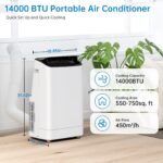 Aire acondicionado portátil MilleLoom 3GE-OIBA-M7M0NVJ4U5W9VI7MC4HZ 14000 BTU 3 en 1 ventilador deshumidificador enfría