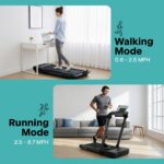 Cinta de correr plegable SereneLife SLFOLD30.9 2.5 HP motor 0.6 a 8.7 MPH absorción de golpes con asas Bluetooth control