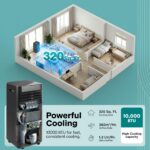 Aire acondicionado portátil 3 en 1 SereneLife SLPAC19B.5 10000 BTU refrigeración deshumidificador ventilador para espaci