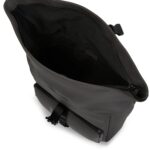 KARL LAGERFELD JEANS Men's Coated Faux-Leather Roll Top Backpack, MAGNET, One size