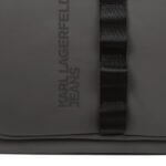 KARL LAGERFELD JEANS Men's Coated Faux-Leather Roll Top Backpack, MAGNET, One size