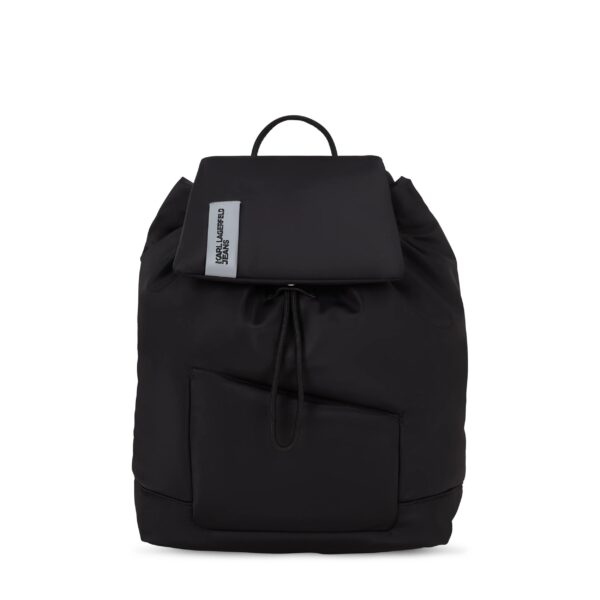 KARL LAGERFELD JEANS Women's Padded Nylon Backpack, Black, One size