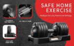 ALTLER Adjustable Dumbbell Set, 25/52LB Pair with Tray for Workout Strength Training Fitness, Adjustable Weight Dial Dum