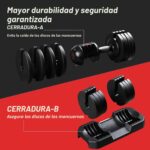 ALTLER Adjustable Dumbbell Set, 25/52LB Pair with Tray for Workout Strength Training Fitness, Adjustable Weight Dial Dum