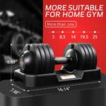 ALTLER Adjustable Dumbbell Set, 25/52LB Pair with Tray for Workout Strength Training Fitness, Adjustable Weight Dial Dum
