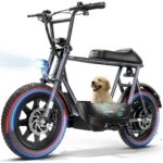 Caroma Peak - Patinete eléctrico de 1200 W/800 W/500 W con asiento, neumático grueso de 16 x 3 pulgadas, scooter eléctri