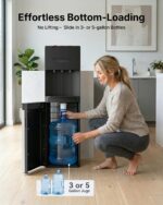 Dispensador de agua carga inferior EUHOMY WC003-X3BS para garrafón de 5 galones tres temperaturas caliente templada fría