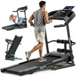 Caminadora plegable multifuncional ANCHEER 840533802876 3.5 HP con asiento para sentadillas inclinación ajustable capaci