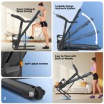 Caminadora plegable multifuncional ANCHEER 840533802876 3.5 HP con asiento para sentadillas inclinación ajustable capaci