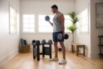 Mancuernas ajustables NordicTrack Select a Weight 55 libras par con soporte universal para pesas de gimnasio en casa