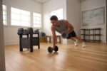 Mancuernas ajustables NordicTrack Select a Weight 55 libras par con soporte universal para pesas de gimnasio en casa