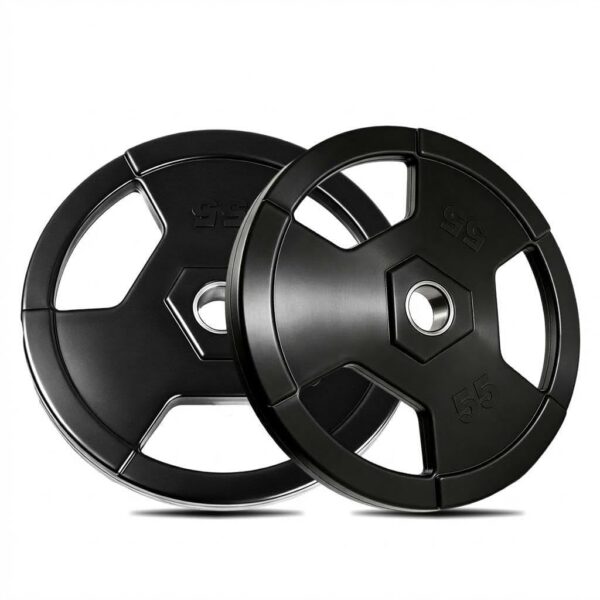 Placas de peso de 35/55 libras para barra. Placas de pesas de 2 pulgadas. Hierro recubierto de goma. Protección de piso
