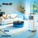 Aire acondicionado portátil Shop-Air 5430556 10000 BTU 3 en 1 para habitaciones hasta 40 m2 con control remoto enfriamie