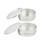 Juego de moldes para masa de aluminio Restaurantware Met Lux RWT2448S-MC 48 y 96 onzas con tapas apilables resistentes p